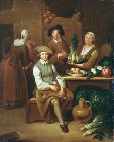 Kitchen Interior, 19th century. Creator: Johann Gerlach Lambert