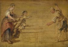 Kitchen Maid, Butcher and Boy around a Table, c1610s. Creator: Peter Paul Rubens