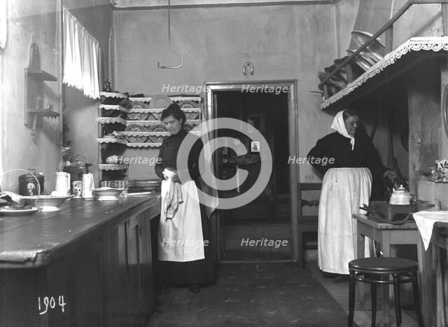 Kitchen, Malmö, Sweden, 1904. Artist: Unknown