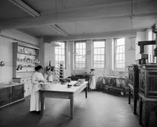 Kitchen of St Andrew's Hospital, Dollis Hill, London, December 1914. Artist: Adolph Augustus Boucher