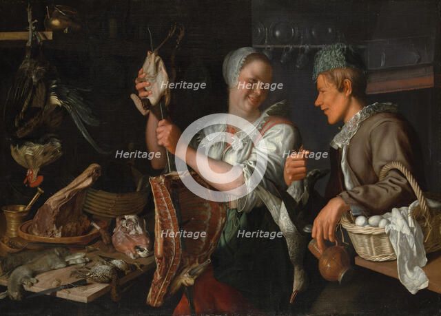 Kitchen Scene, 1620s. Creator: Peter Wtewael.