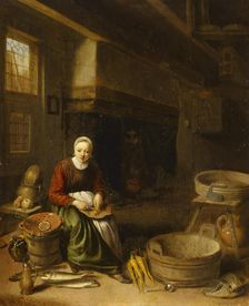 Kitchen Scene, 1648. Creators: Pieter Cornelisz. van Slingeland, Pieter Jacobsz. Duyfhuijsen, Egbert van der Poel