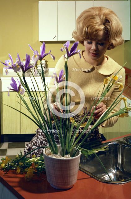 Kitchen scene, Warwick, Warwickshire, 1966. Artist: Michael Walters