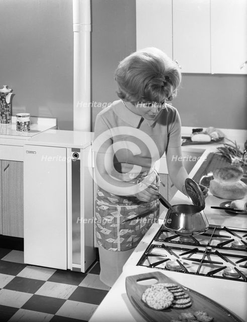 Kitchen scene, Warwick, Warwickshire, 1966. Creator: Michael Walters.