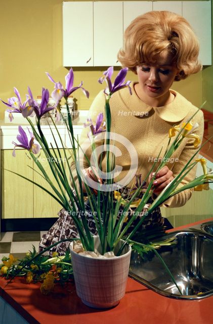Kitchen scene, Warwick, Warwickshire, 1966. Creator: Michael Walters.