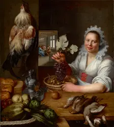 Kitchen scene with Christ at Emmaus, Between 1615 and 1620