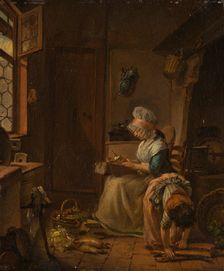 Kitchen Scene, c1783-1803. Creator: Georg Karl Urlaub
