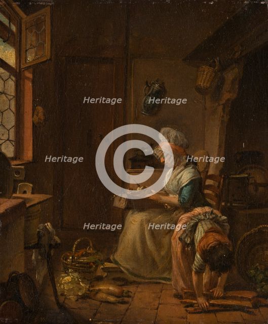 Kitchen Scene, c1783-1803. Creator: Georg Karl Urlaub.