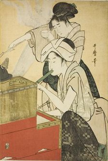 Kitchen Scene, Japan, c. 1794/95. Creator: Kitagawa Utamaro