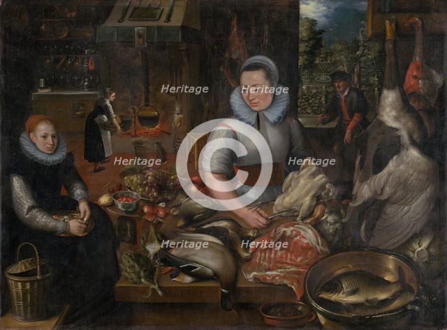 Kitchen Still Life, 1607. Creator: IF Monogramista.