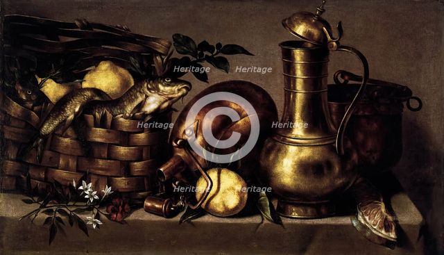 Kitchen Still Life, 1650. Creator: Antonio Ponce.