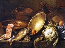 Kitchen Still Life, 1651. Creator: Unknown
