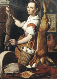 Kitchenmaid, c16th century. Creator: Pieter Pietersz. the elder