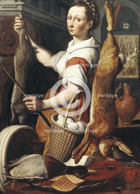 Kitchenmaid, c16th century. Creator: Pieter Pietersz. the elder.