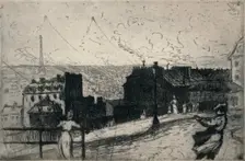 Kite-Flyers, Montmartre 1915. Artist: Vaughan Trowbridge