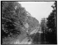 Kittatinny Hotel i.e. House from railway crossing, c1900. Creator: Unknown