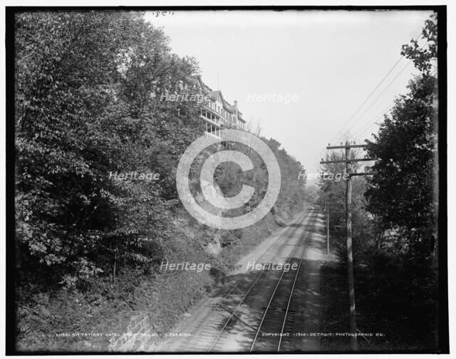 Kittatinny Hotel i.e. House from railway crossing, c1900. Creator: Unknown.