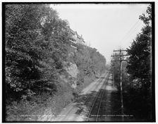 Kittatinny Hotel i.e. House from railway crossing, c1900. Creator: Unknown
