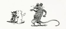 Kittens and rat, 1894. Creator: Unknown