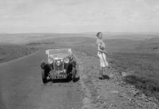 Kitty Brunell and her MG Magna at the RSAC Scottish Rally, 1932. Artist: Bill Brunell