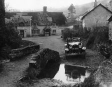 Kitty Brunell at the wheel of a Ford Model A, Winsford, Somerset, 1930