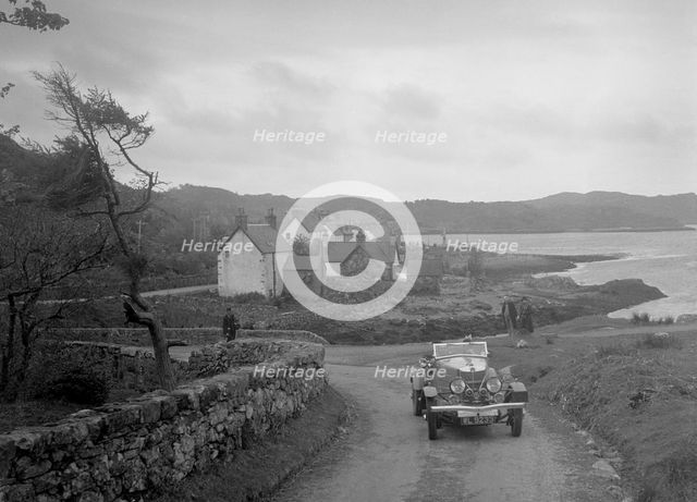 Kitty Brunell driving a MG 18/80 4-seater tourer, 1930s. Artist: Bill Brunell.