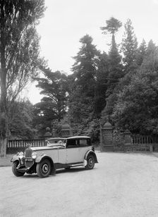 Kitty Brunell road testing a 1931 Delage D8, Wykehurst Place, Bolney, Sussex. Artist: Bill Brunell