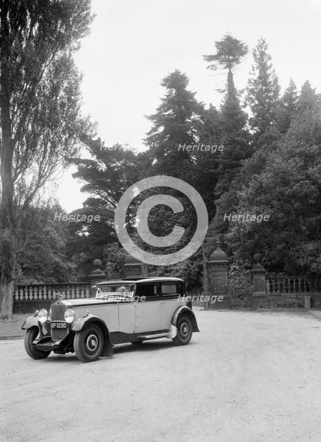 Kitty Brunell road testing a 1931 Delage D8, Wykehurst Place, Bolney, Sussex. Artist: Bill Brunell.