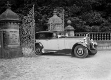 Kitty Brunell road testing a 1931 Delage D8, Wykehurst Place, Bolney, Sussex. Artist: Bill Brunell