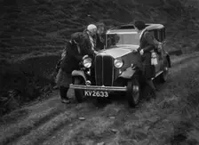 Kitty Brunell road testing a Standard Little Twelve saloon, c1932. Artist: Bill Brunell