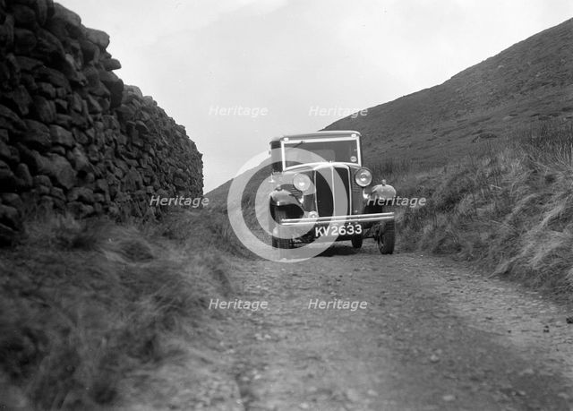 Kitty Brunell road testing a Standard Little Twelve saloon, c1932. Artist: Bill Brunell.