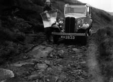 Kitty Brunell road testing a Standard Little Twelve saloon, c1932. Artist: Bill Brunell