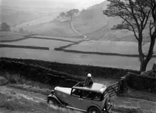 Kitty Brunell road testing a Standard Little Twelve saloon, c1932. Artist: Bill Brunell