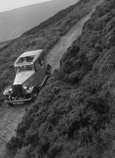 Kitty Brunell road testing a Standard Little Twelve saloon, c1932. Artist: Bill Brunell