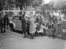 Kitty Brunell's Bianchi saloon at the B&HMC Brighton Motor Rally, 1930. Artist: Bill Brunell