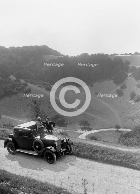 Kitty Brunell's Talbot 14/45, Box Hill, Surrey, c1930 Artist: Bill Brunell.