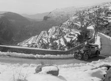 Kitty Brunell's Talbot 14/45 saloon at the Monte Carlo Rally, 1930. Artist: Bill Brunell