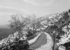 Kitty Brunell's Talbot 14/45 saloon at the Monte Carlo Rally, 1930. Artist: Bill Brunell