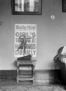 Kitty Brunell's victory in Class 2 at the 1933 RAC Rally. Artist: Bill Brunell