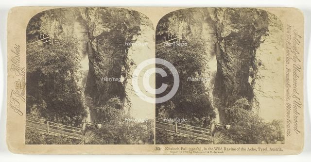 Kitzloch Fall in the Wild Ravine of the Ache, Tyrol, Austria, 1898. Creator: J F Jarvis.