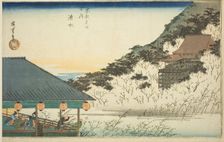 Kiyomizu Temple, from the series "Famous Places in Kyoto (Kyoto meisho no uchi)", c. 1834. Creator: Ando Hiroshige