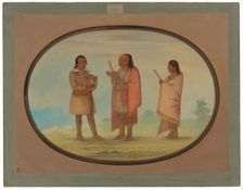 Kickapoo Indians Preaching and Praying, 1861/1869. Creator: George Catlin