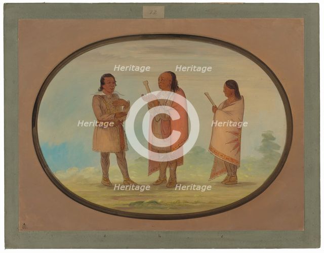 Kickapoo Indians Preaching and Praying, 1861/1869. Creator: George Catlin.