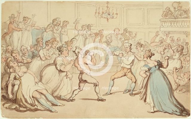 'Kicking up a Breeze'. Creator: Thomas Rowlandson.