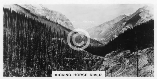 Kicking Horse River, British Columbia, Canada, c1920s. Artist: Unknown