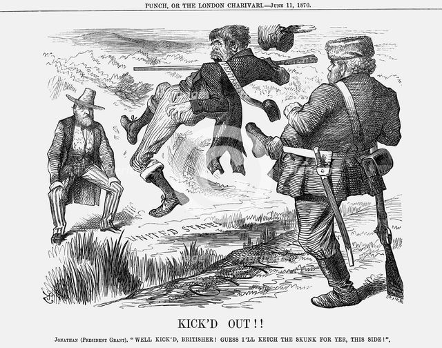 'Kick'd Out!!', 1870. Creator: Joseph Swain.