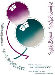 Kidd's Inks advert - Attract Attention 1907. Artist: John Kidd & Co