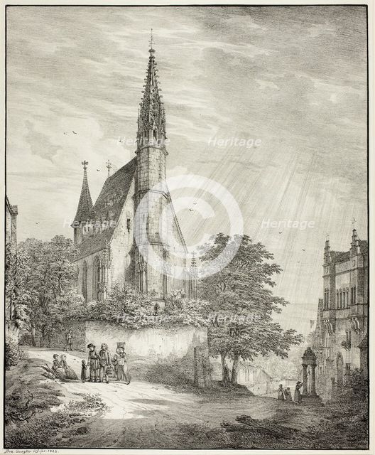 Kiderich Church in Rheingau, 1823. Creator: Domenico Quaglio II.