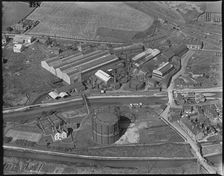 Kidsgrove Gaslight Co Gas Works and the Albion Iron Foundry, Kidsgrove, Staffordshire, c1930s. Creator: Arthur William Hobart