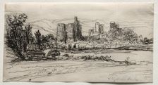 Kidwelly Castle, 1859. Creator: Francis Seymour Haden (British, 1818-1910)